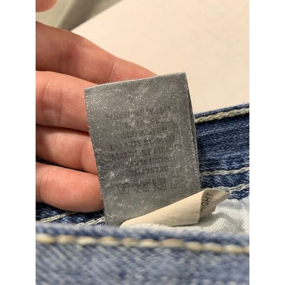 BKE Tyler Jeans Size 34x29 Mens Blue Denim Distressed Straight Leg Medium Wash - Picture 14 of 14